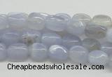 CBC05 15.5 inches 7*10mm nugget blue chalcedony beads wholesale