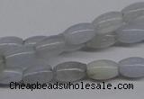 CBC23 15.5 inches 4*7mm rice blue chalcedony beads wholesale