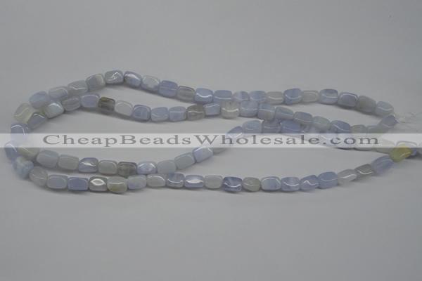 CBC26 15.5 inches 6*8mm nuggets blue chalcedony beads wholesale