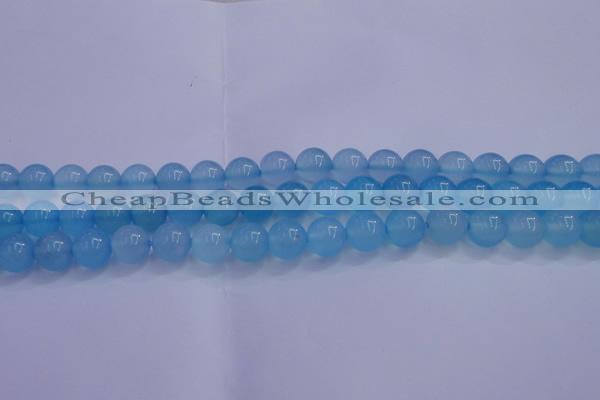 CBC263 15.5 inches 10mm AA grade round ocean blue chalcedony beads