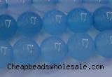 CBC264 15.5 inches 12mm AA grade round ocean blue chalcedony beads