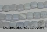 CBC36 15.5 inches 8*8mm square blue chalcedony beads wholesale