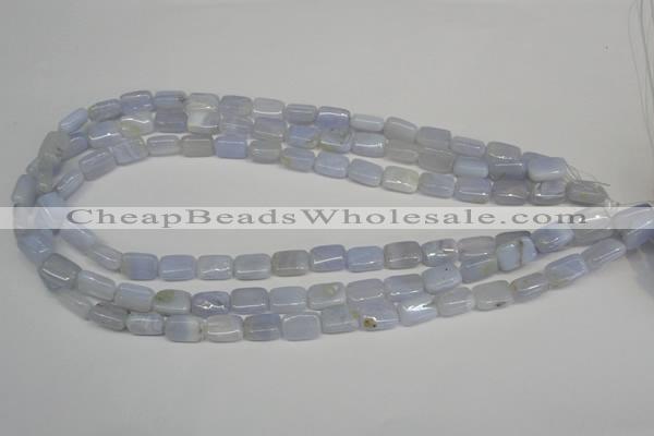 CBC39 15.5 inches 8*12mm rectangle blue chalcedony beads wholesale