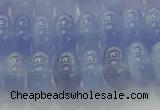 CBC443 15.5 inches 7*12mm rondelle blue chalcedony beads