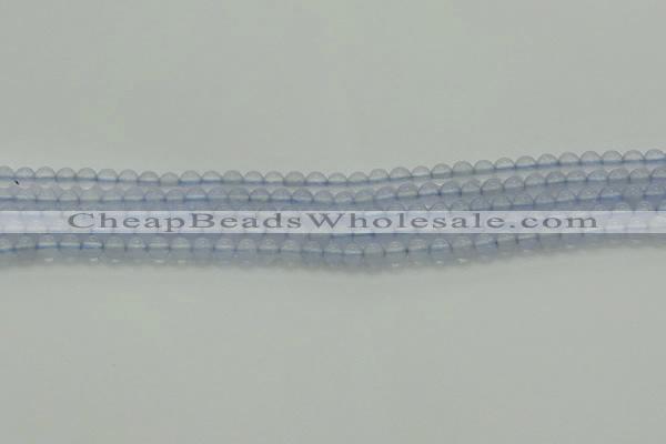 CBC450 15.5 inches 4mm round blue chalcedony beads wholesale