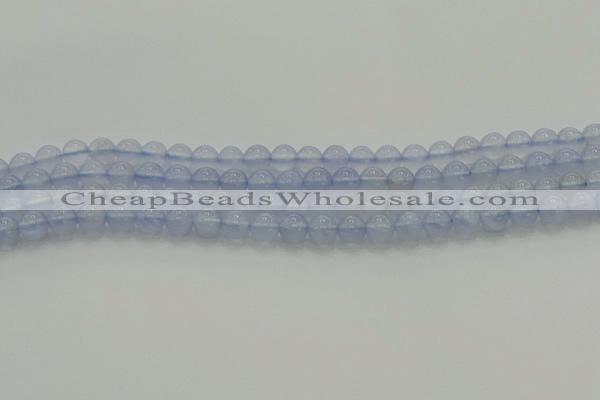 CBC451 15.5 inches 6mm round blue chalcedony beads wholesale