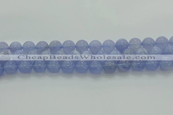 CBC454 15.5 inches 12mm round blue chalcedony beads wholesale