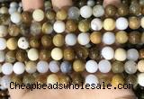 CBC802 15.5 inches 8mm round natural polka dot chalcedony beads