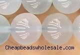 CBC812 15.5 inches 10mm round blue chalcedony gemstone beads