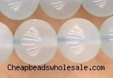 CBC813 15.5 inches 10mm round blue chalcedony gemstone beads