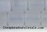 CBC822 15.5 inches 10*11mm tube blue chalcedony gemstone beads