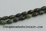 CBG06 15.5 inches 4*6mm rice bronze green gemstone beads wholesale