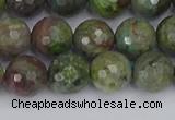 CBG103 15.5 inches 10mm faceted round bronze green gemstone beads