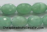 CBJ17 15.5 inches 13*18mm faceted rice jade beads wholesale