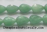 CBJ21 15.5 inches 10*14mm faceted teardrop jade beads wholesale