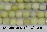 CBJ210 15.5 inches 4mm faceted round Australia butter jade beads