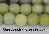 CBJ212 15.5 inches 8mm faceted round Australia butter jade beads