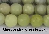 CBJ214 15.5 inches 12mm faceted round Australia butter jade beads