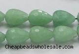 CBJ22 15.5 inches 12*16mm faceted teardrop jade beads wholesale