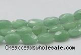 CBJ27 15.5 inches 6*10mm faceted oval jade beads wholesale