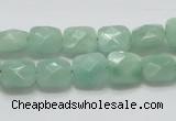 CBJ32 15.5 inches 10*10mm faceted square jade beads wholesale