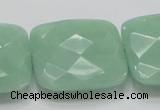 CBJ35 15.5 inches 30*30mm faceted square jade beads wholesale