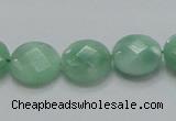 CBJ37 15.5 inches 15mm faceted flat round jade beads wholesale