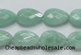 CBJ41 15.5 inches 13*18mm faceted teardrop jade beads wholesale