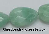 CBJ42 15.5 inches 22*30mm faceted teardrop jade beads