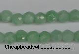 CBJ46 15.5 inches 4mm faceted round jade beads wholesale