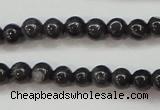 CBJ501 15.5 inches 4mm round black jade beads wholesale