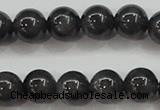 CBJ503 15.5 inches 8mm round black jade beads wholesale