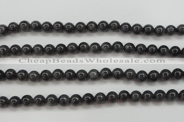 CBJ503 15.5 inches 8mm round black jade beads wholesale