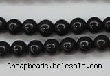 CBJ552 15.5 inches 6mm round Russian black jade beads wholesale