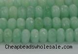 CBJ65 15.5 inches 5*8mm faceted rondelle jade gemstone beads