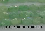 CBJ67 15.5 inches 6*8mm faceted oval jade gemstone beads