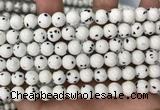 CBJ747 15.5 inches 8mm round dalmatian jade gemstone beads wholesale