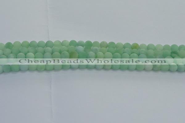 CBJ81 15.5 inches 6mm round matte jade gemstone beads wholesale