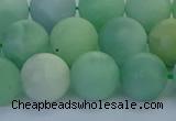 CBJ84 15.5 inches 12mm round matte jade gemstone beads wholesale