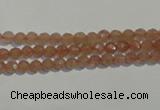 CBQ07 15.5 inches 4mm faceted round strawberry quartz beads