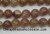 CBQ203 15.5 inches 10mm round strawberry quartz beads wholesale