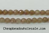 CBQ211 15.5 inches 6mm faceted round strawberry quartz beads