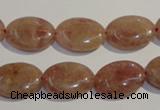 CBQ22 15.5 inches 13*18mm oval strawberry quartz beads wholesale