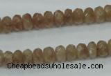 CBQ223 15.5 inches 5*8mm faceted rondelle strawberry quartz beads