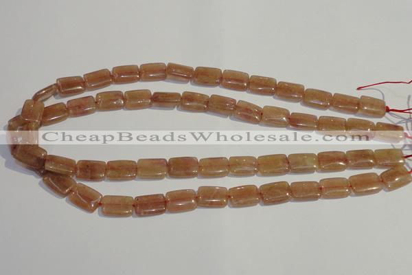 CBQ30 15.5 inches 10*14mm rectangle strawberry quartz beads