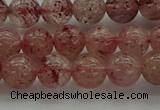 CBQ302 15.5 inches 8mm round natural strawberry quartz beads