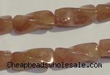 CBQ38 15.5 inches 10*22mm twisted strawberry quartz beads