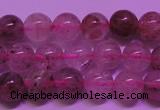 CBQ401 15 inches 6mm round natural strawberry quartz beads