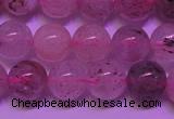 CBQ402 15 inches 8mm round natural strawberry quartz beads