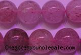 CBQ404 15 inches 12mm round natural strawberry quartz beads